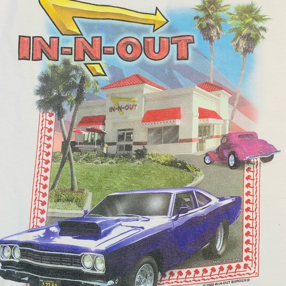 Vintage 2002 In N Out Burger California shirt size Small - Picture 7 of 7